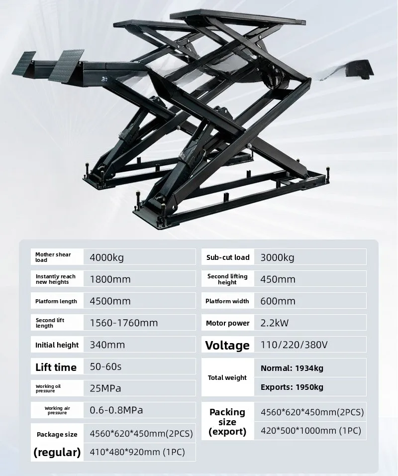 Large scissor lift Car lift Ki - Wheel Alignment Machine review and price