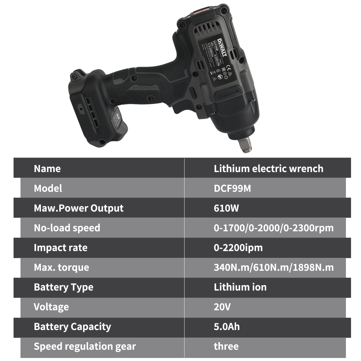 DeWalt DCF99M High Torque Brus - Torque Wrench Digital review and price